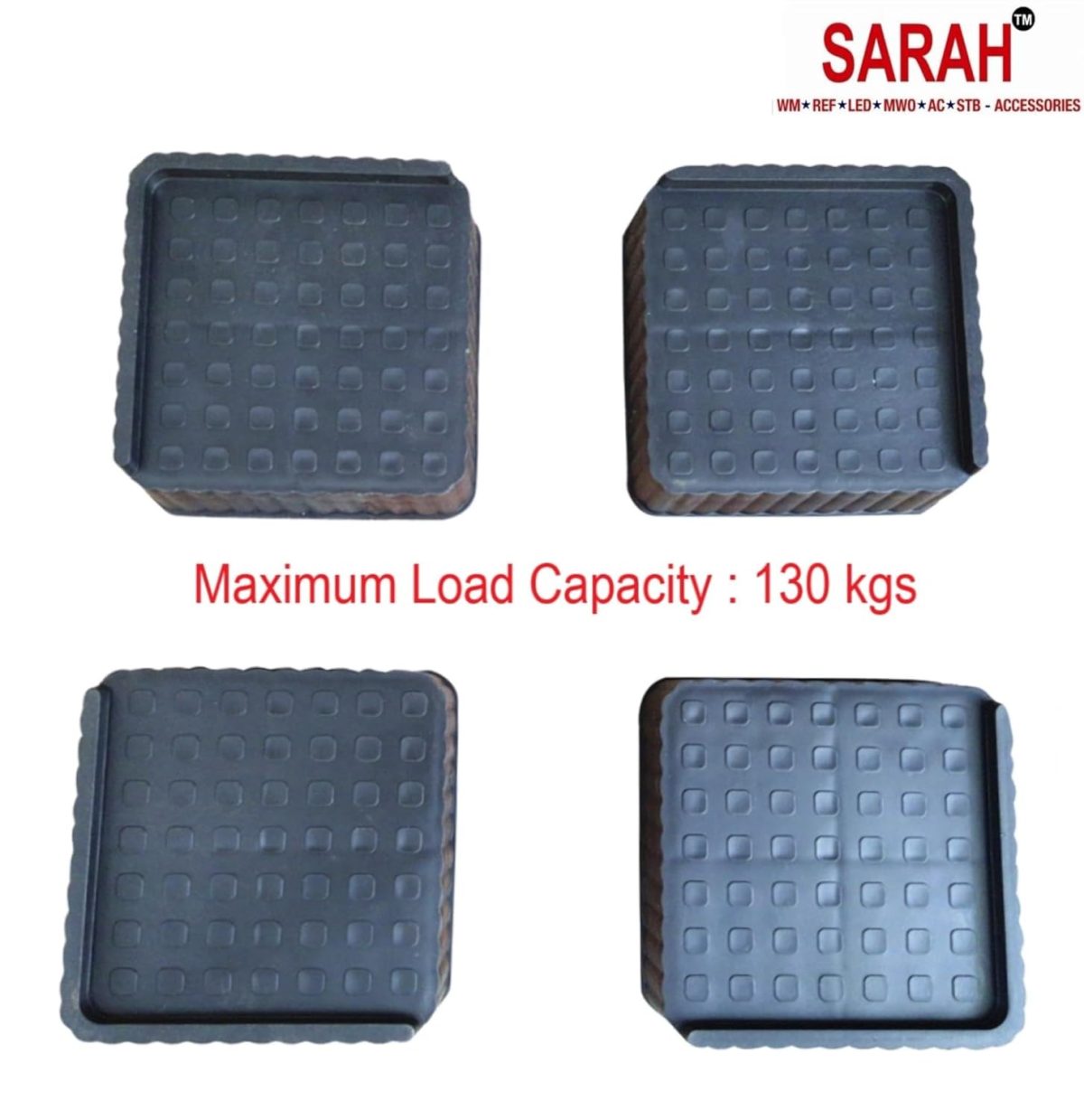 SARAH ® Premium, Heavy Duty, Universal Type, Multipurpose Plastic Block for Fridge, Washing Machine, Almeria, Furniture, Air Cooler & Water Cooler. Suitable for all and help in organizing your home. - Image 5