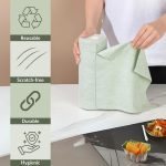 GERQSHO Microfiber Cleaning Cloth Roll 25x25CM – Reusable Tear-Away Towels Washable Super Absorbent Lint Free Cleaning Rags for Kitchen, Car, Garage and Home (Multicolor 1 Roll, 20 Pack) - Image 4