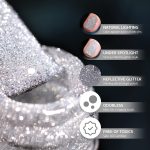 Volo Gloss Shine Blood Red Nail Polish Glitter High Shine Golden Nail Paint Set of 2 Pcs Long Stay on Nails 19.8 ml - Image 5