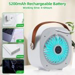 aporio Portable Air Conditioner-4000Mah Rechargeable Personal Air Cooler With 3 Speeds Duration 4-8 Hrs, Quiet Mini Air Conditioner Fan, Desk Cooling Fan For Home, Bedroom, Travel, And Office - Image 7