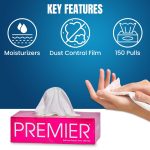 Premier Face Tissue Paper Box 2ply 100 Pulls Per Box (Pack of 4), 800 Sheets | Soft & Absorbent Facial Tissues | Disposable Tissues for home, Car tissue box, Office tissue paper - Image 5