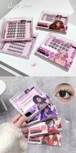 Gege Bear Twelve Constellation Series False Eyelashes | Glue Free Eye Makeup | Kawaii Soft Bold Aesthetic | Reusable Lightweight | No Mess Application | Instant Glamour No Adhesive Required | Quick Apply Comfortable Wear | Perfect for Girls Women Teen (06# Cancer, 30pcs) - Image 5