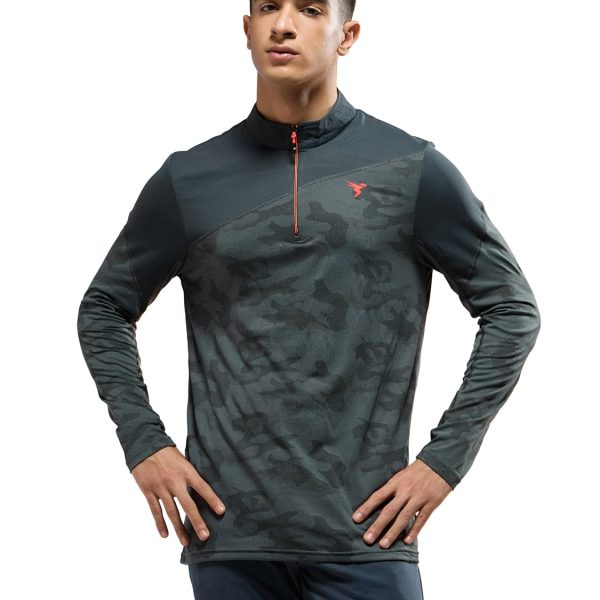 TECHNOSPORT Men`S Regular Fit Polyester T-Ncek Full Sleeve Tshirt (P612)