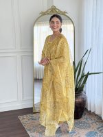 Naixa Women's Rayon Printed A-Line Kurta with Rayon Pant and Taby Printed Dupatta Sets (NX2-723) - Image 3