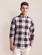 U.S. POLO ASSN. Mens Red Plaid Collared Neck Long Sleeve Men's Casual Shirts - Image 7