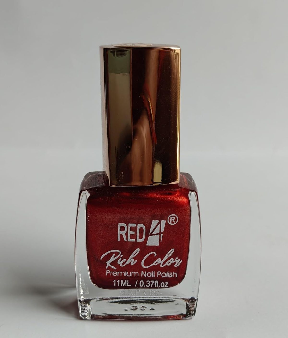 Red4 Nail Paint | Metallic Teel with Vagag Quick Dry Formula | One Stroke Coverage | No UV Damage (Red)