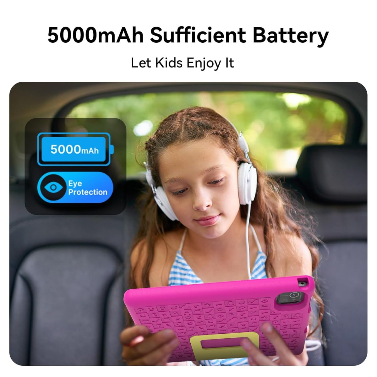 CFVOCUY 2025 Kids Tablet, 10.1" Children's Tablet with Case, Pre-Installed Educational Apps and Parental Control, 2+32GB Storage (512GB Expand), Quad-Core, WiFi, for Ages 4-12, Eye Protection Mode - Image 2