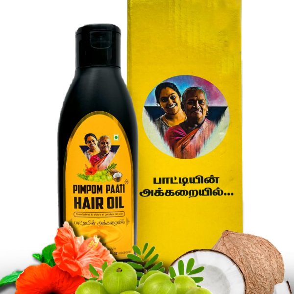 PIMPOM PAATI HAIR OIL 100ml | Hair Oil For Men, Women & Kids | For Hair Growth | Hair Fall Control | Chemical Free