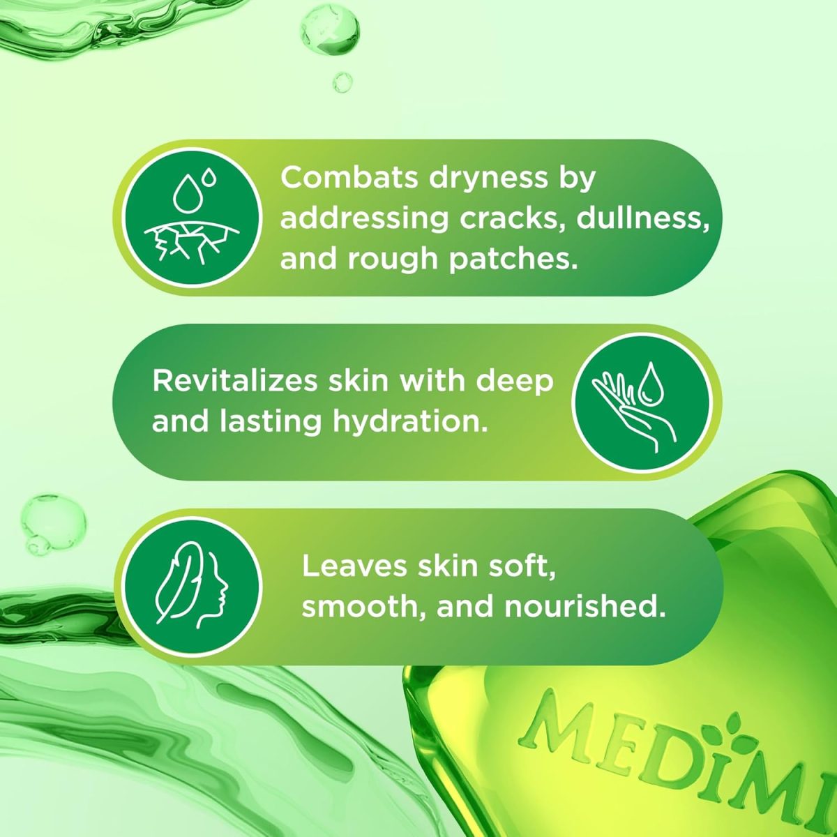 Medimix Clear Glycerine Bathing Bar Soap for Dry Skin 100g (Pack of 4) | Infused with Lakshadi Oil & Aloe Vera | Effective for Dry Skin - Image 5