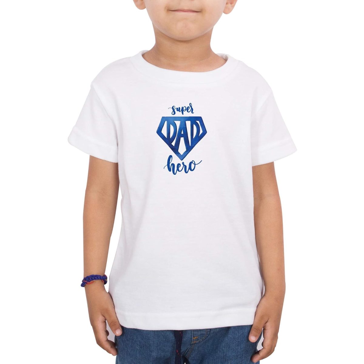 FADE COLLECTION - Super Dad Hero Kids T-Shirt (Boys/Girls) - Image 4