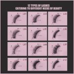 RUBYFACE X IMAGIC PROfessional Synthetic Fibers False Eyelash, Natural & soft 100% Handmade 3D Eyelash Pack 10 Pairs of 1 box (L07, 3D Eyelash)