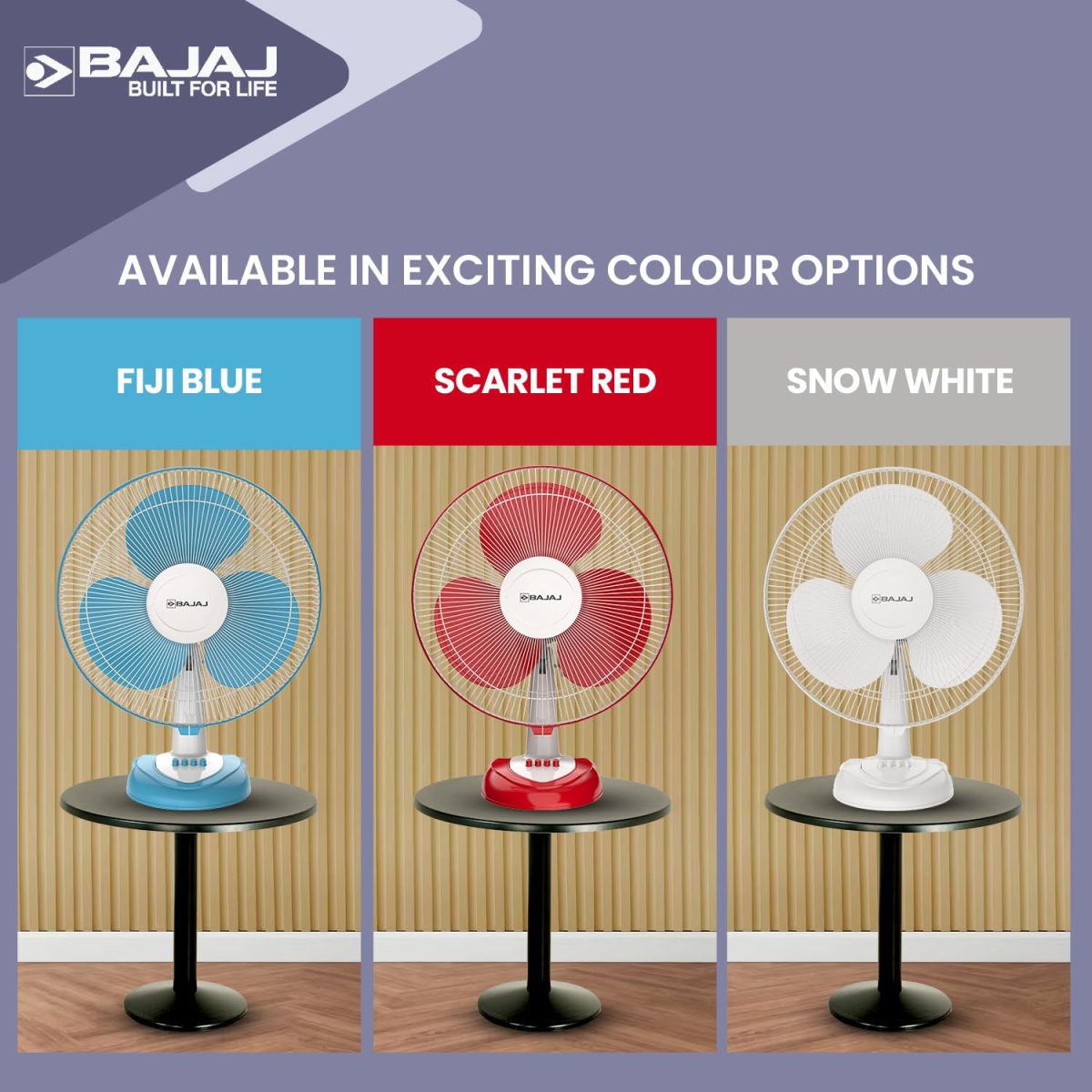 Bajaj Frore Neo Table Fan 400 MM | Table Fans For Home & Office | Aerodynamically Balanced Blades | 100% Copper Motor | High Air Delivery | 3-Speed Control | 2-Yrs Warranty 【White】 - Image 6