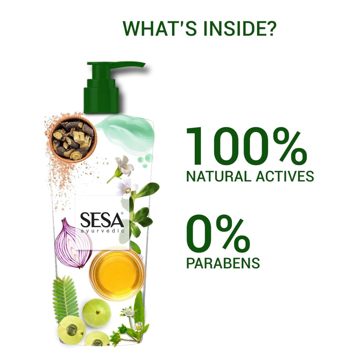 SESA Ayurvedic Anti Hairfall Shampoo For Dry And Frizzy Hair Reduces Hairfall Made With 6 Ayurvedic Herbs Paraben Free Shampoo - 500ml - Image 6