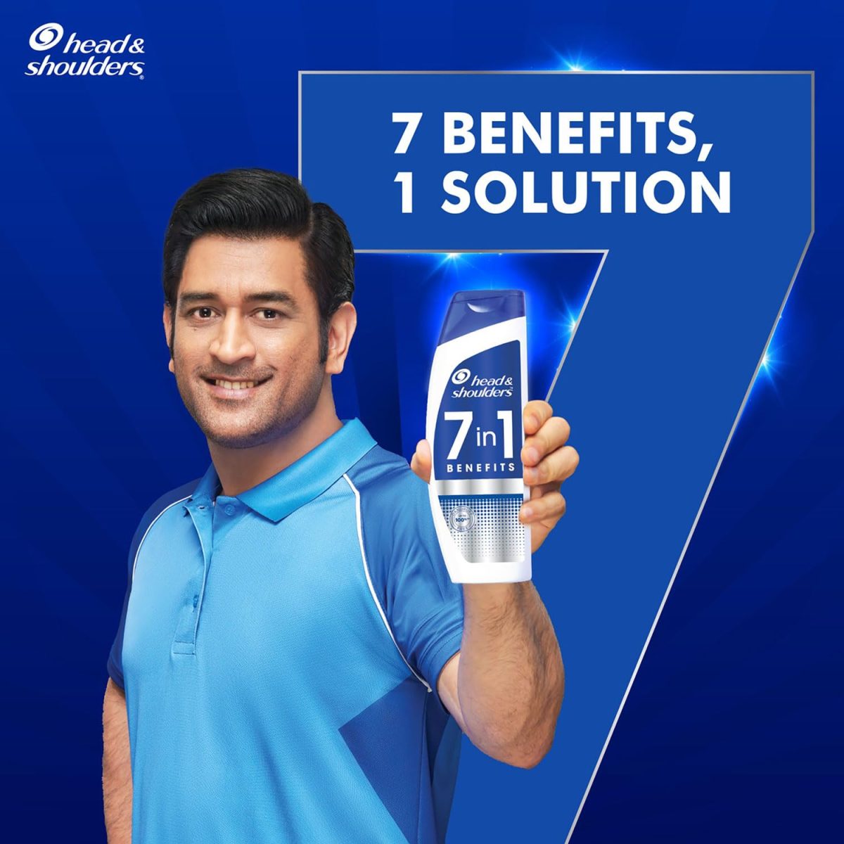 Head & Shoulders 7in1 Anti-dandruff Shampoo | Multi-action formula | Complete Solution for unhealthy scalp | 7 benefits for Men and Women, 650ml - Image 2