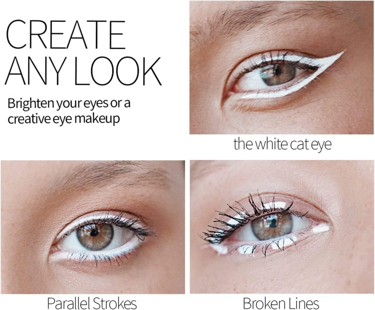 My Colors White Eyeliner Pencil Professional Highlighter Eye Liner Pen Waterproof Long Lasting Eyeliner1.8g (white, 6 -pcs) - Image 4