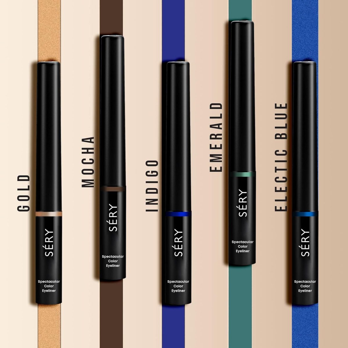 SÉRY Spectacular Color Eyeliner Matte Finish - Indigo Blue Color, Waterproof, Longlasting, Smudgeproof, Enriched with ARGAN oil, SEL-03 - Image 4