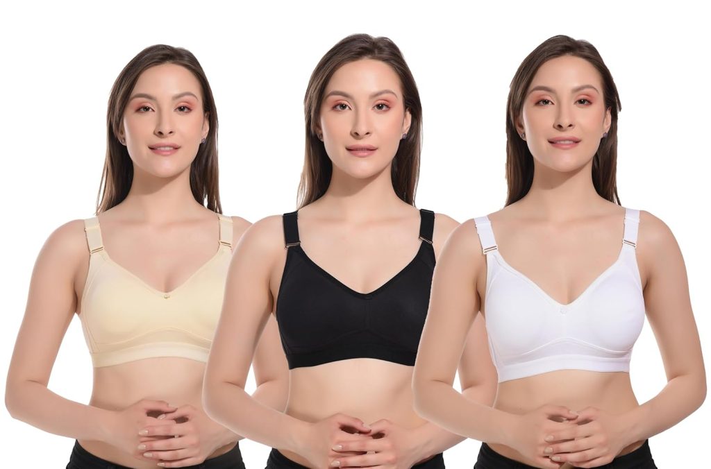 Viral Girl Women's Cotton -Hosiery Non-Padded Full Coverage T-Shirt Bra (Pack of 2)(Dayna)
