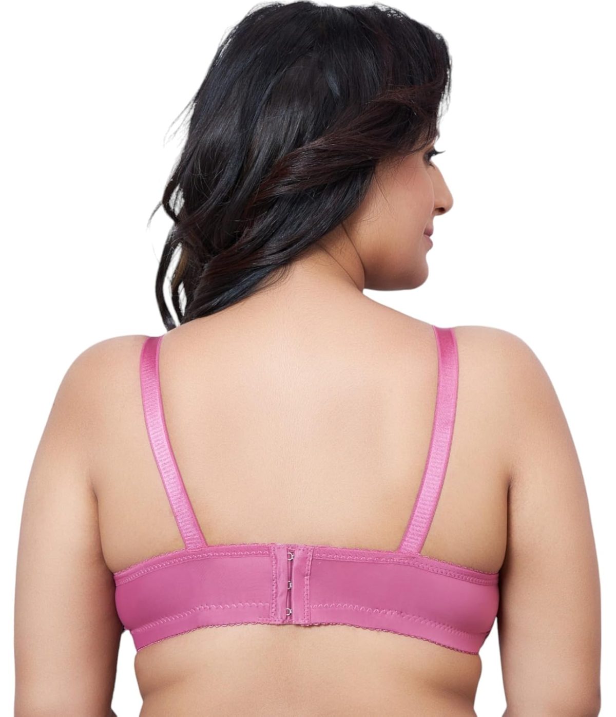 PLUMBURY Women's Lightly Padded Plus Size Everyday Bra,Black,Size 40B-44B - Image 4