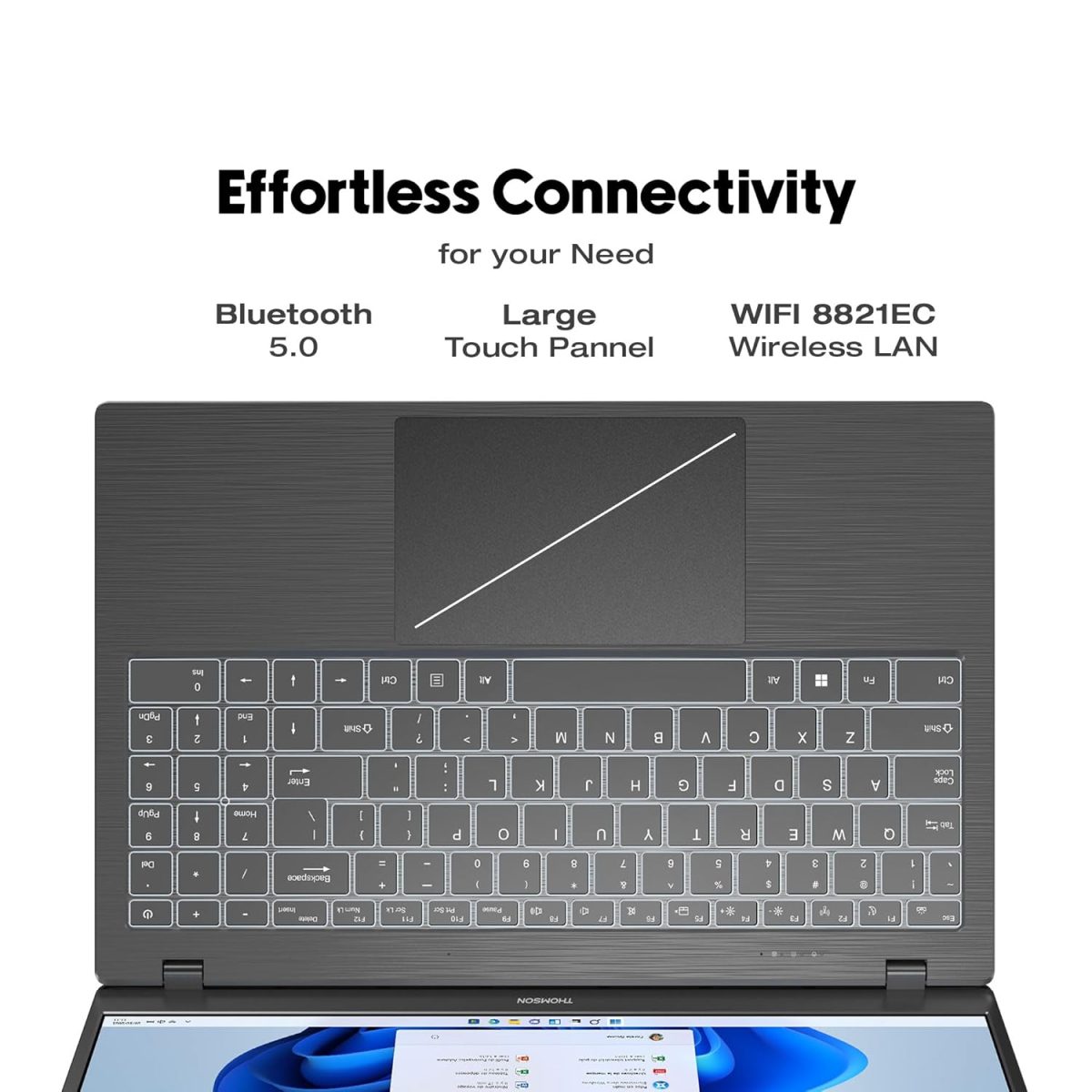 Thomson 15.6 Inches In-N15I HD Display Neo Notebook with Windows 11, Intel Core i5 12Th Gen 1235U & Window 11 - (Backlight Keyboard, 16 GB Ram DDR4, 512 GB SSD, Grey Brush) - Image 3