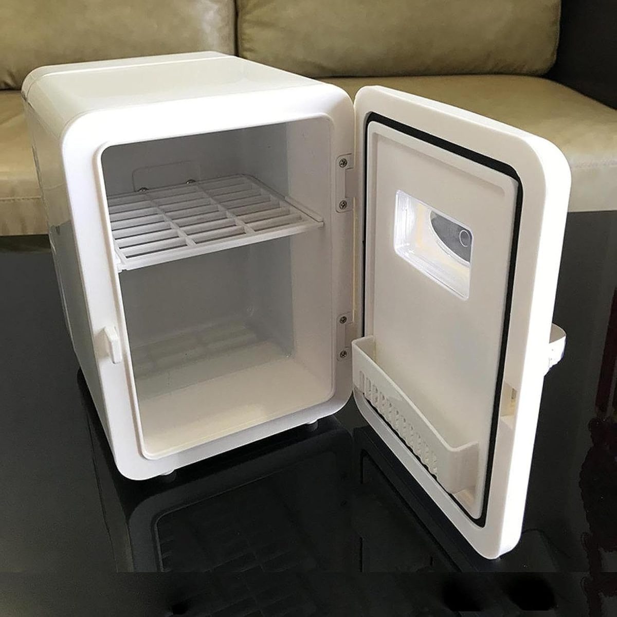 ATORSE Skincare Fridge Single Door 4L Mini Fridge for Skincare Beauty Makeup Office White - Image 2