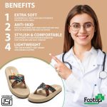 FOOT UP Women’s Ethnic Floral Comfort Sandals | Soft Cushioned EVA Footbed with Stylish Printed Straps & Anti-Skid Sole – Lightweight Everyday Wear Slippers for Casual & Outdoor Use - Image 5