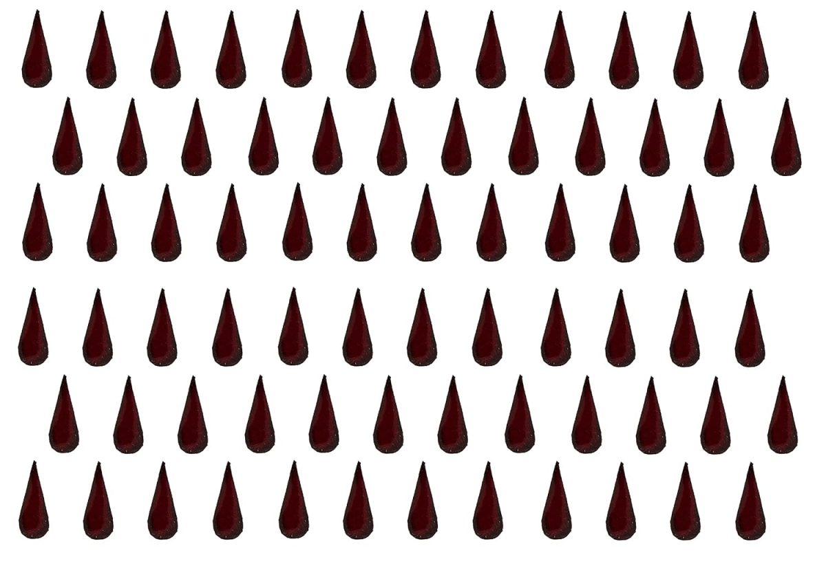 Vama Fashions Deep Red Velvet Vertical Bindi small Bindi For Women Maroon