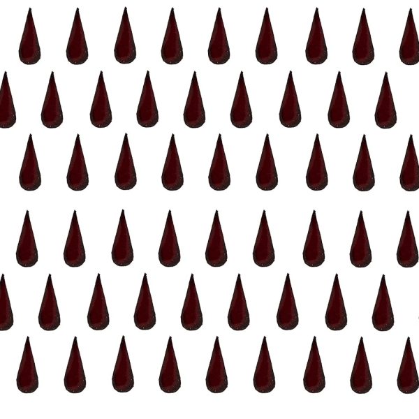 Vama Fashions Deep Red Velvet Vertical Bindi small Bindi For Women Maroon