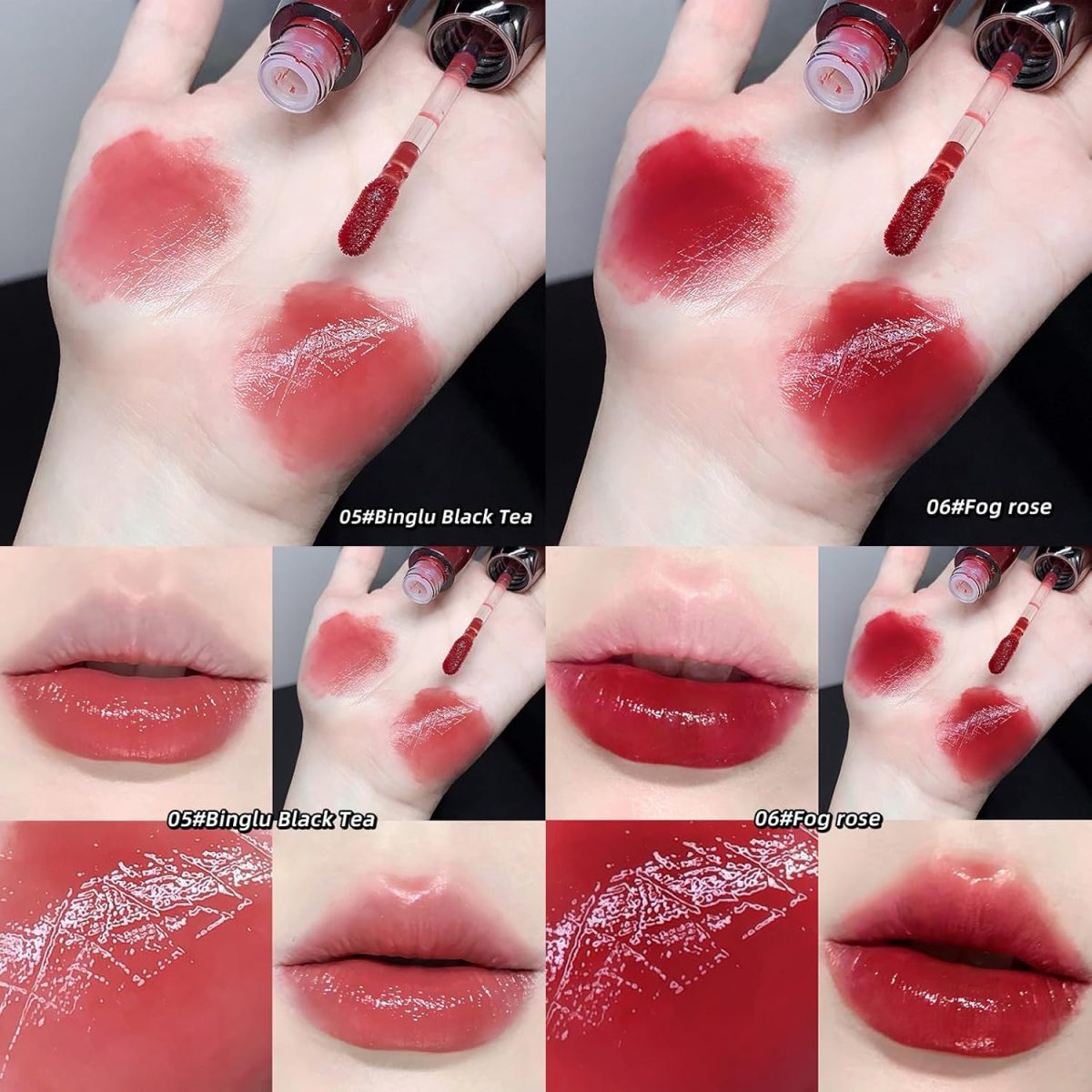 Gege Bear Mirror Surface Water Glossy Lip Glaze | All-Day Wear 24-Hour Lipstick | Perfect 9 to 5 Lip gloss | Smudge-Proof & Waterproof | Best Glossy Lip Care for Every Skin Tone (04# Wisdom Cherry, 2.8g) - Image 4