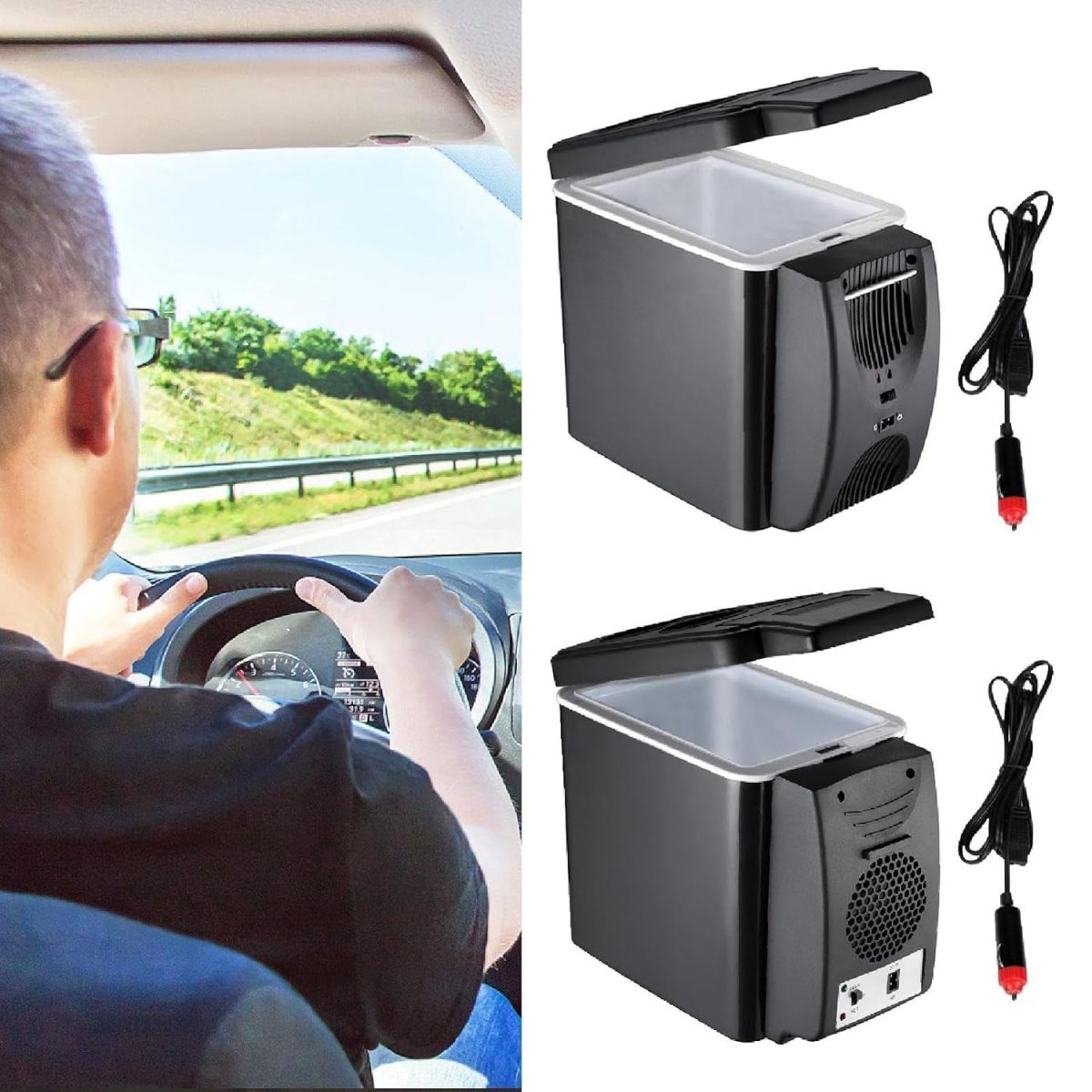 STYLEHEAVEN Small Car Refrigerator Freezer Cosmetics Dorm Room Picnic Mini Fridge Cooler Double Holes|Home & Garden|Major Appliances|Refrigerators & Freezers|Mini Fridges - Image 3