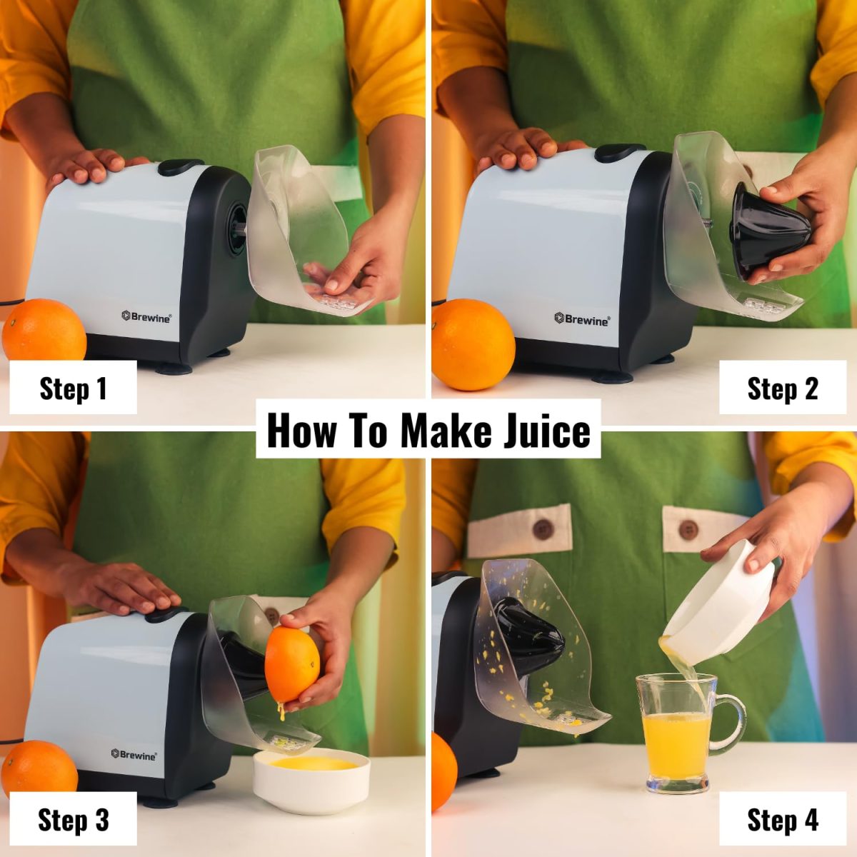 Brewine 2-in-1 Coconut Scraper & Citrus Juicer with Dual Speed Settings, Cooling Fan for Ventilation, Stainless Steel Scraping Blade, Splash Guard, Super Suction Feet for Stability, Blue, 200 Watts - Image 5