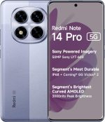 Redmi Note 14 Pro 5G (Phantom Purple, 8GB RAM+ 256GB Storage) | Mediatek Dimensity 7300 Ultra Processor | AMOLED Display | Dual Nano-SIM | 5500mAh Battery