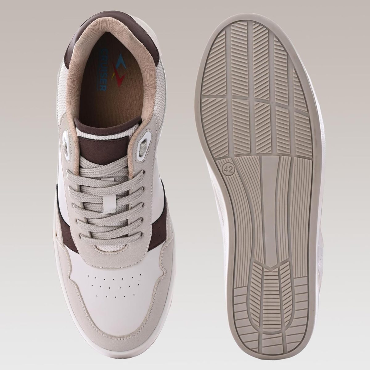 Cruiser Sneaker for Men | Lightweight & Comfortable | Stylish Lace-Up Casual Footwear with Cushioned Insole | Perfect for Versatile Outfits 2642-1 - Image 7