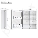 Plantex Bathroom Cabinet with Mirror/ABS Bathroom Storage Organiser/Multipurpose Shelf/Wall Mount Mirror Cabinet for Wash Basin (14x18 Inch, White) - Image 3