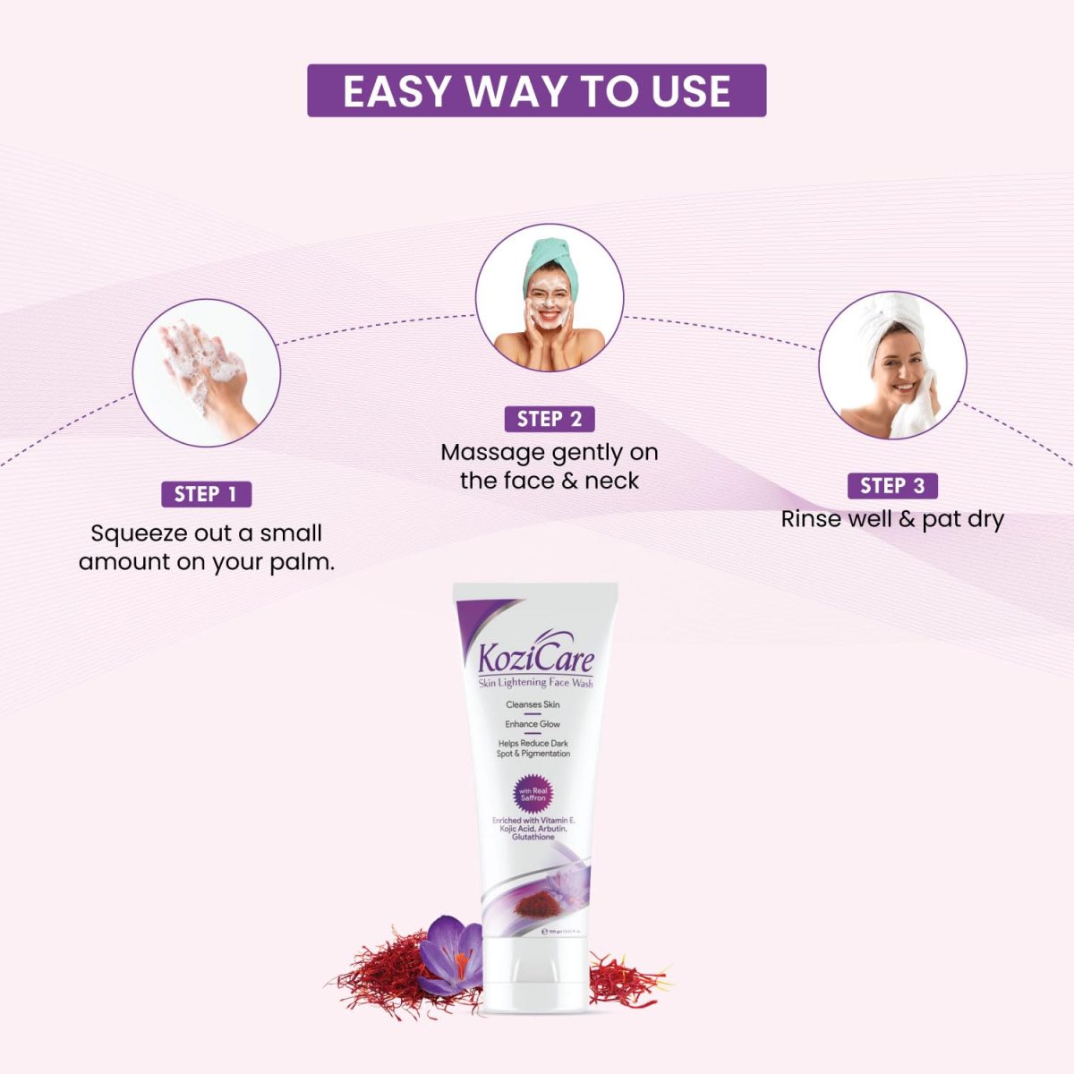 Kozicare Kojic Acid & Glutathione Face Wash | For Women & Men | Face Cleanser & Skin Care - 100 Ml - Image 5