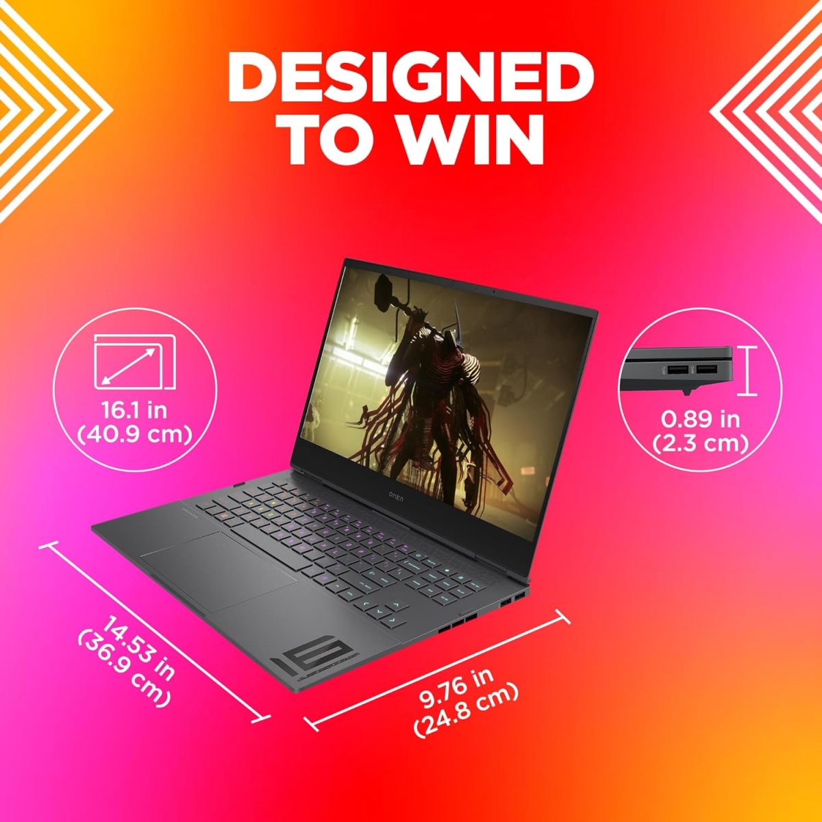 HP OMEN Gaming AI Laptop, AMD Ryzen7 7840HS, 6GB NVIDIA RTX4050, 16GB DDR5, 1TB SSD, (Win 11, Office 21, Black, 2.32kg), 165Hz, 7MS, IPS, 16.1inch(40.9cm), Flicker-Free, Tempest Cooling, xd0005AX - Image 4