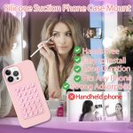 amazon basics Suction Phone Case Anti-Slip Silicone Multipurpose Hands-Free Sticky Pads for Phone Case Mount for Selfies Videos Mirror Shower Car Dashboard - Pink (1 Piece) - Image 5