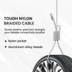Portronics Konnect X Type C to 8-Pin 27W Fast Charging Cable, Premium TPE Material, Support to all Lightning Devices 1M Length(White) - Image 7