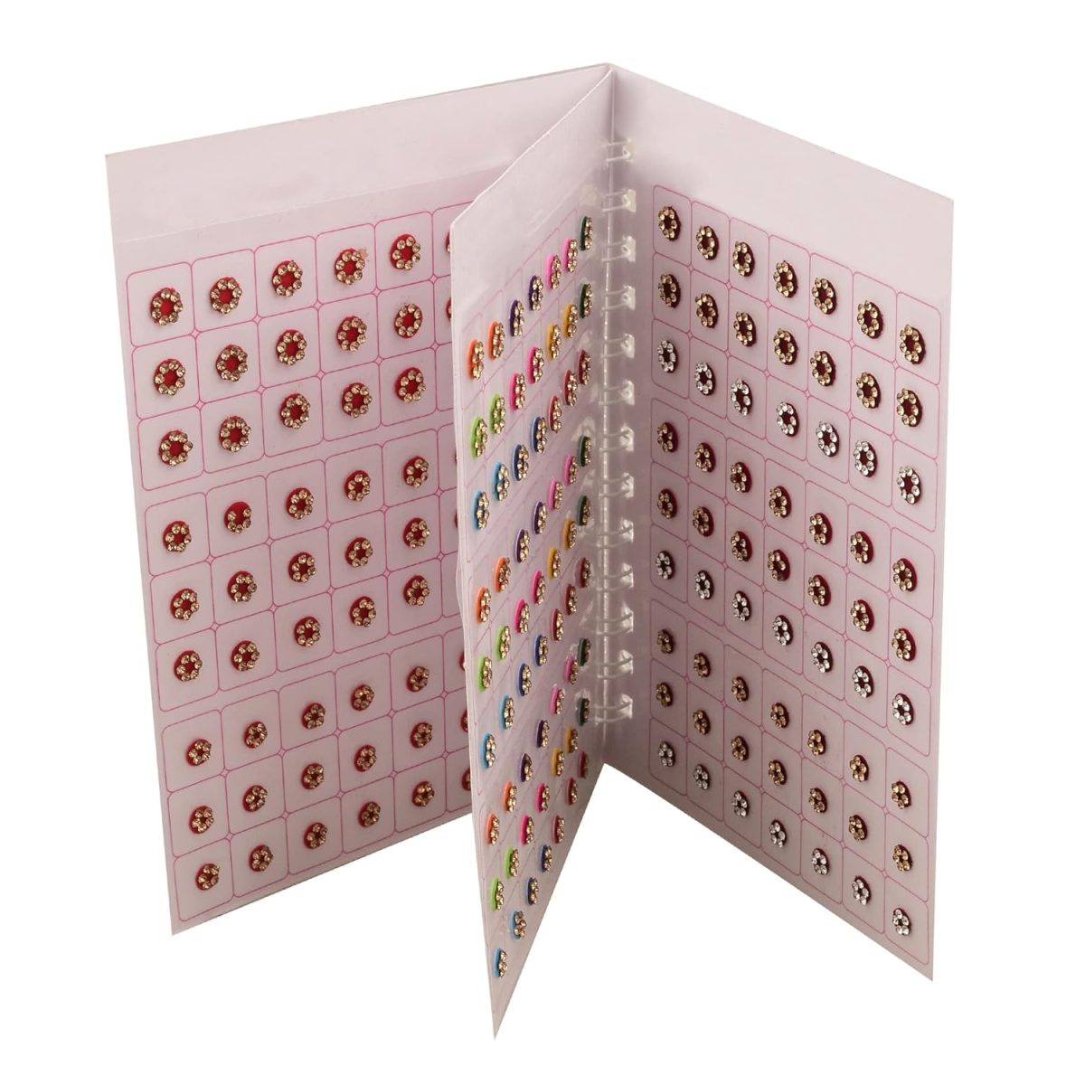 THANU'S CRAFT Multicolor stone bindis Kumkum Forehead pottu sticker Bindiya Small bindi book for women (252 Stone Bindis Booklet small)