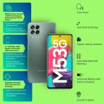 Samsung Galaxy M53 5G (Mystique Green, 8GB, 128GB Storage) | 108MP | sAmoled+ 120Hz | 16GB RAM with RAM Plus | Without Charger - Image 2