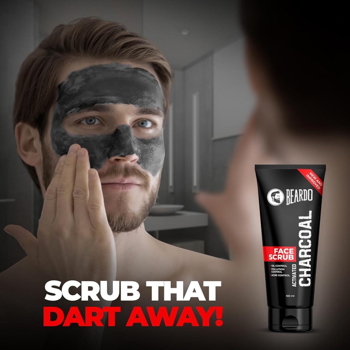 Beardo Charcoal 4-in-1 Giftset for Men | Complete Face & Body kit, pack of 4 (Facewash, Peel-off mask, Scrub, Soap) | Rakhi Gift for Brother | Gift for boyfriend | Gift for Men | Gift for Brother - Image 8