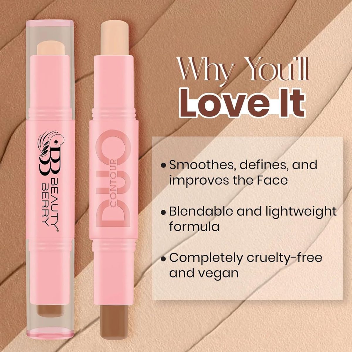 Premium Contour Stick for Face Makeup– Slimming & Highlighting Double-Ended Makeup Stick, Duo Contour Stick for a Flawless, Sculpted Look - Image 6