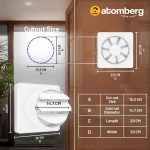 atomberg Studio Exhaust Fan 150mm (6 Inches) | BLDC Motor | 6.8W| Low Noise | 2000 RPM| Ideal for Bathroom,Kitchen | Easy to Clean | Installation-Round Cut (153mm) | 2 Years Warranty | (Gloss White) - Image 4