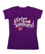 IndiWeaves Girls Cotton Half Sleeve Printed T-Shirt (Purple,11-12 Years)