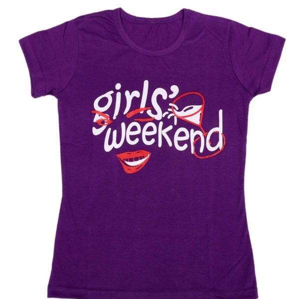 IndiWeaves Girls Cotton Half Sleeve Printed T-Shirt (Purple,11-12 Years)
