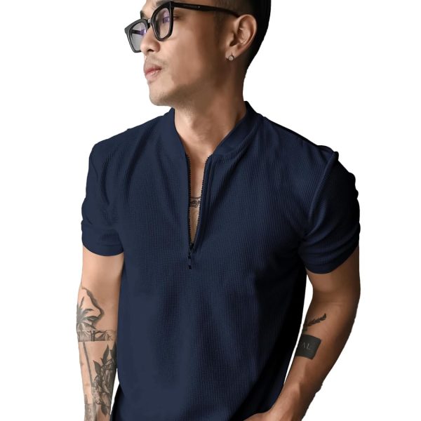 Jump cuts||Henley Tshirt for Men||Half Sleeve|| Waffle Regular Fit Tshirt for Men