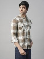 Exclusive Checked Cotton Full Sleeve Double Pocket Plaid Shirt for Men E_508 - Image 7