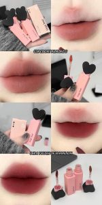 Gege Bear Dreamy Sweet Velvet Lip Glaze | Brown Nude, Baby Pink & Blood Red Shades | Best Lipstick Brand for Women | 6 Cute Shades Makeup for All (02# Bean Paste Sleep Talk, 2.5g) - Image 4