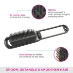 Vega Folding Hair Brush with Mirror, Color May Vary - Image 4