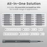 Portronics Bit Box,24-in-1 Screwdriver Kit,Compact,Durable,and Travel-Friendly Tool Kit with a Magnetic Bit Holder,Perfect for Household&Auto Repair (Black) - Image 2