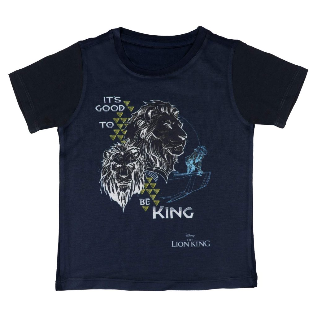 Lion King by Wear Your Mind Boy's Plain Regular fit T-Shirt (DLK0020.3_Navy 4-5 Years)
